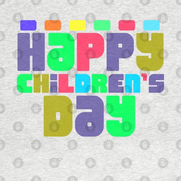 happy children's day typography design by artistic-much